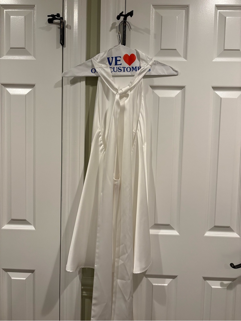 Show Me Your MuMu White Lisa Mini Tie-Neck Dress - Picture 4 of 5